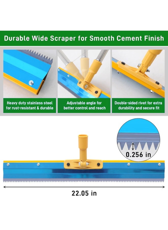 Self Leveling Cement Tool Kit, Epoxy Floor Tool Includes Adjustable Poles, Self Leveling Concrete Spiked Roller, Flooring Construction Painter Roller,Epoxy Spike Shoes and Stainless Steel Scraper Rake - Image 4
